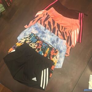 Lot of 6 Adidas athletic shorts. Girls S